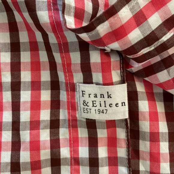 Frank & Eileen Small Check Barry Button Front - Picture 9 of 12